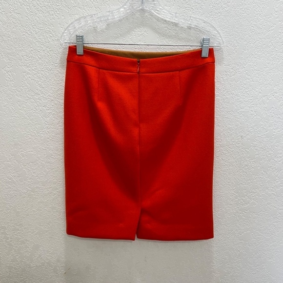 NWT - J. Crew No. 2 Pencil skirt 100% wool tomato red - Picture 3 of 9